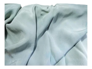 Late 20th Century 10 Yds Hand Dyed Aqua Fabric