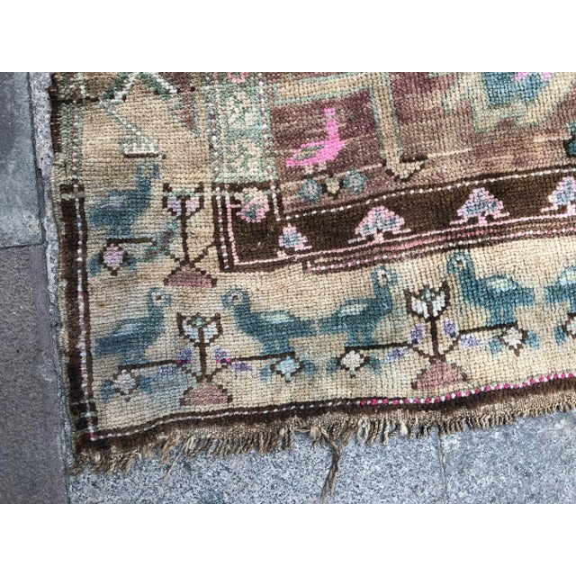1960s Vintage Oushak Turkish Rug - 4′9″ × 10′7″ For Sale - Image 10 of 11