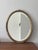 Gold Antique Oval Gilt Mirror in Carved Wood, 1940s For Sale - Image 8 of 8