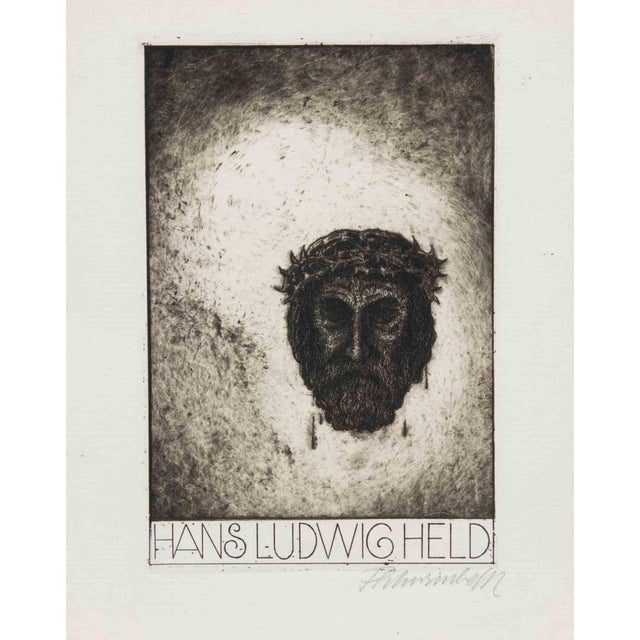 Ludwig Held, Ex Libris Hand, Etching, Early 20th Century For Sale