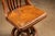 Brown Sikes Oak Adjustable Swivel Stool, C. 1930s For Sale - Image 8 of 12