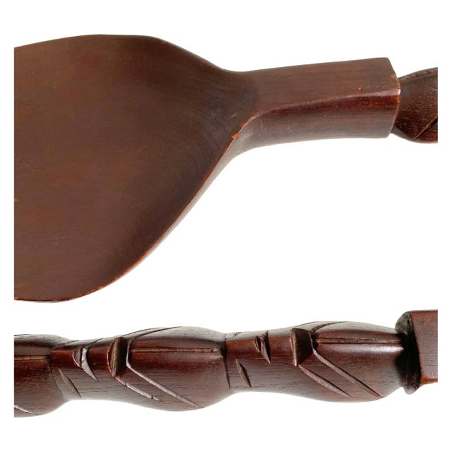Vintage Wall Decor Large Wooden Fork Spoon Set- a Pair For Sale In West Palm - Image 6 of 7