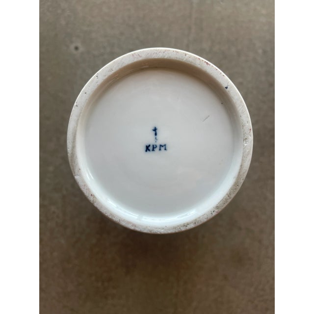 Neoclassical 1830s Kpm German Royal Porcelain Vase Hallmark Berlin For Sale - Image 3 of 12