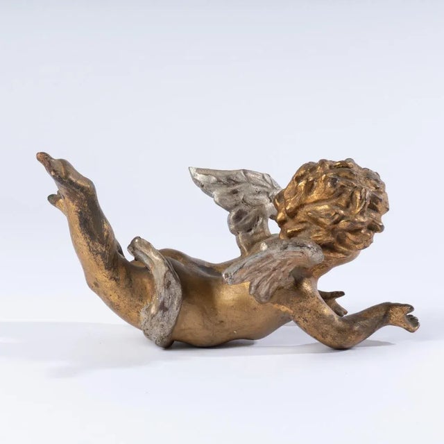 19th Century 19th Century Carved Giltwood Cherubs - Pair For Sale - Image 5 of 9