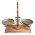Late 20th Century Vintage Italian Brass & Wood Balance Scale For Sale
