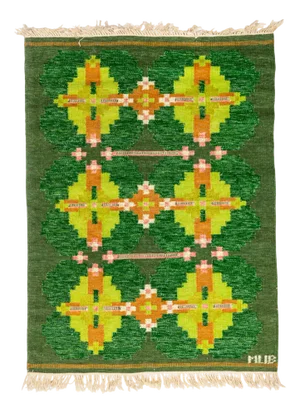 Mid-Century Modern Scandinavian Flat Weave Rug