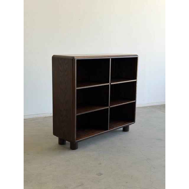 Vintage Oak Bookcase Cylinder Legs For Sale In Los Angeles - Image 6 of 16
