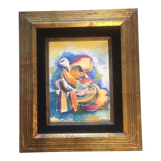 Vintage Modernist Abstract Female Nude Signed For Sale