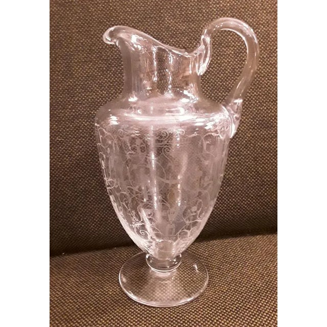 French Jug in Engraved Crystal Glass from Baccarat, 1970s For Sale - Image 8 of 8