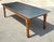 Vintage Plank Farm Table With Custom Stainless Steel Top For Sale - Image 4 of 12