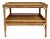 Vintage Bamboo, Rattan & Wicker Two-Tier Console Display Table With Tray Top For Sale
