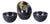 Mid-Century Deep Blue Glazed Miniature Bowls from Gustavsberg, Set of 3 For Sale