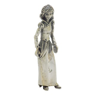 Vintage Italian Handmade Silver Snow White Miniature Figurine from Arezzo, Tuscany, 1970s For Sale