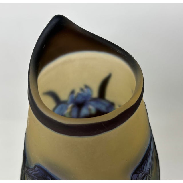 Art Deco Art Nouveau Cameo Vase Signed Emile Galle 14 Inches For Sale - Image 3 of 12