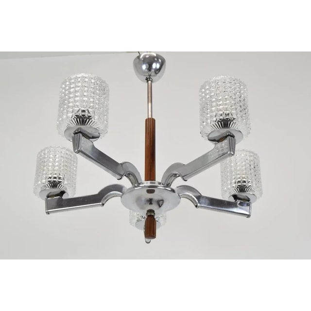 Mid-Century Chrome Chandelier, 1960s For Sale - Image 10 of 14