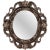 1990s Italian Carved Wooden Oval Mirror For Sale - Image 9 of 9