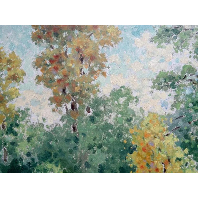 Vera Steinerte-Berzina, Autumn Landscape, Oil on Cardboard For Sale - Image 6 of 8