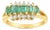 One Carat Marquise Emerald & Diamond Wedding Band, Size 5.5 For Sale