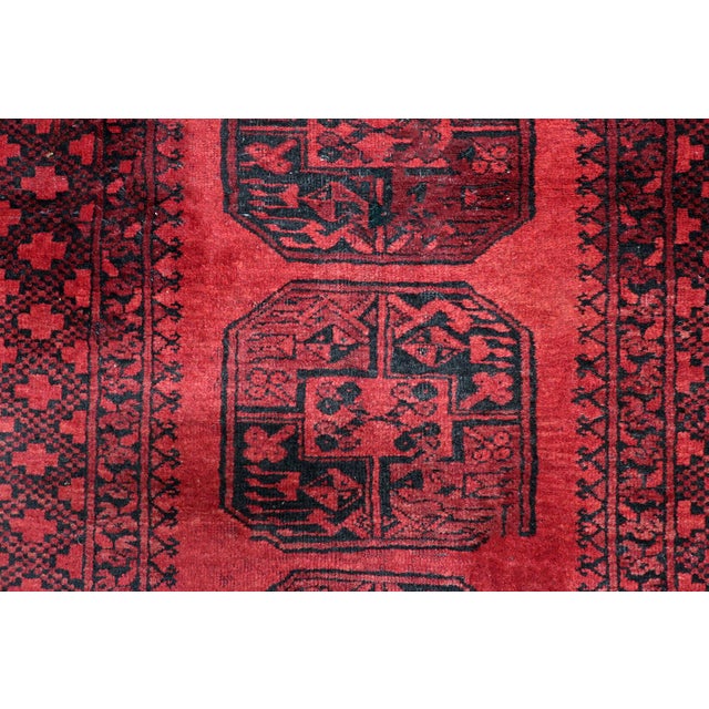 1920s, Antique Afghan Ersari Handmade Rug 4 X 6 For Sale - Image 10 of 14