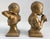 Mid-Century Modern 1950s Chalkware Boy Girl Bookends Figurines For Sale - Image 3 of 9