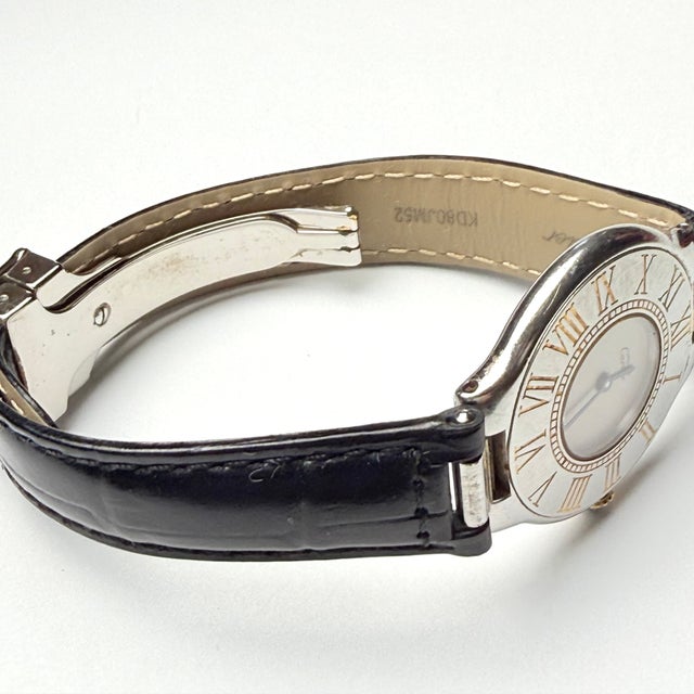 1980s Cartier Must De Cartier 21 Quartz Watch, Stainless Steel & Gold For Sale - Image 14 of 18