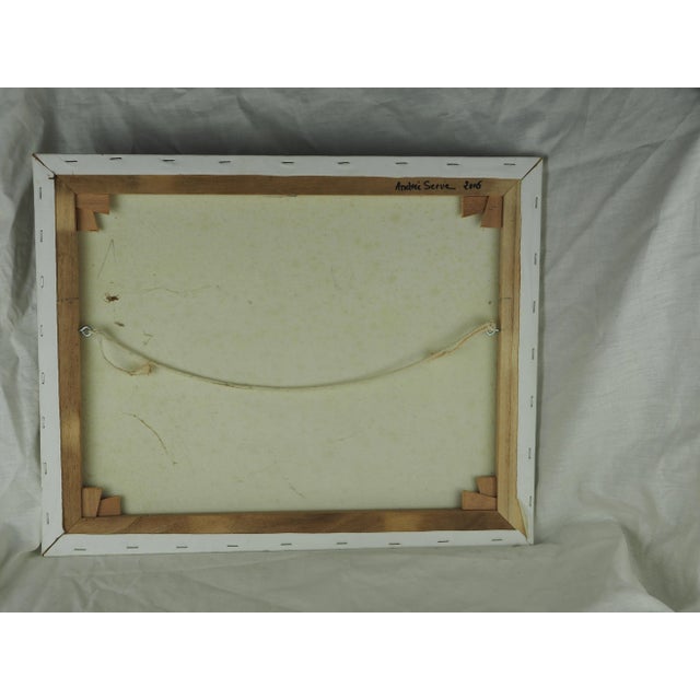 Blue Vintage French Venezia Impressionist Painting For Sale - Image 8 of 11