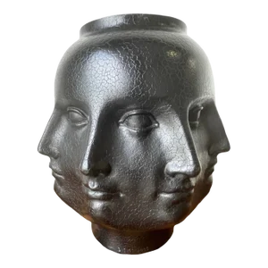 Vintage Perpetual Face Vases by Tms in the Style of Fornasetti