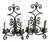 Wrought Iron Wall Sconces with Gilt Leaf Motifs, Set of 2 For Sale