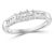 Three-Stone Diamond 0.30 Carat Traditional Ring/Band 14 Karat White Gold For Sale - Image 9 of 18