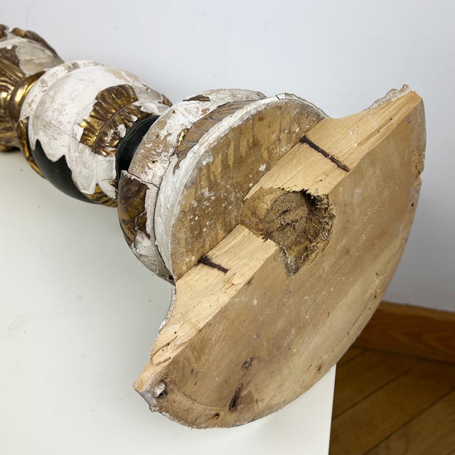 Large Salvaged Gilt Wood Fragment, 1700s For Sale - Image 10 of 11