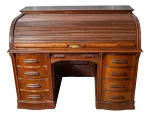 Edwardian Roll Top Desk, 1890s