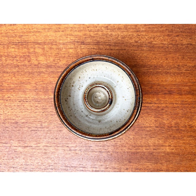 Mid-Century Danish Studio Pottery Candle Holder from Michael Andersen, Bornholm, 1960s For Sale - Image 6 of 16