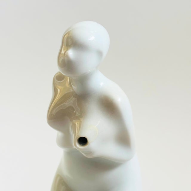 Vintage Woman Porcelain Milk Pitcher or Creamer For Sale - Image 4 of 9
