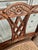 Chinoiserie Pair of Regency Style Mahogany Armchairs With Blue and White Chinoiserie Cushions For Sale - Image 3 of 11