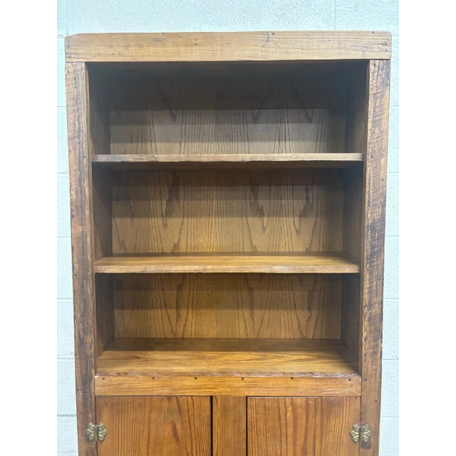 Vintage Primitive Style Pine Step Back Cupboard For Sale In Kansas City - Image 6 of 10