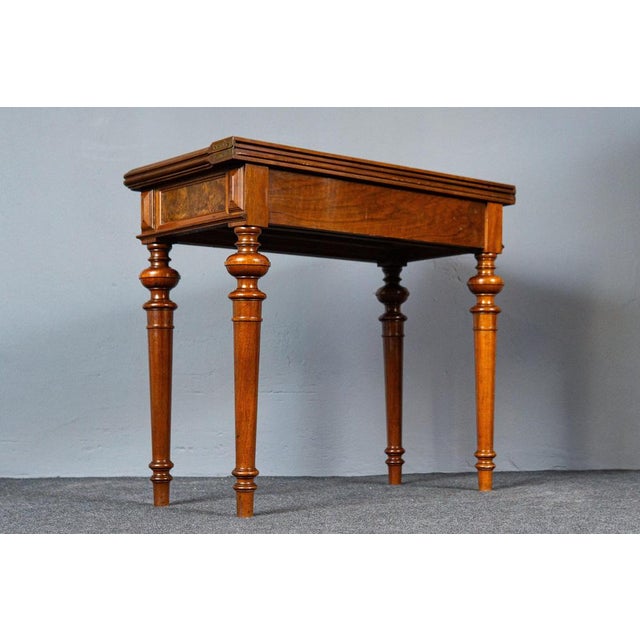 Wood Vintage Brown Console Table For Sale - Image 7 of 18