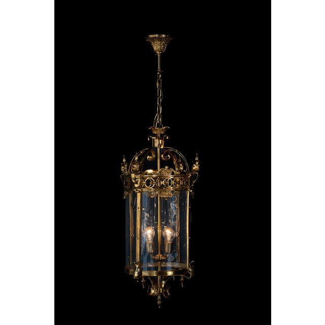 Elegant Louis XVI Style Brass Lantern: Illuminate in Style Discover our exquisite collection of large cylindrical lanterns...