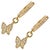 Contemporary Freedom Butterfly Gold Vermeil & Pave Diamond Earrings, A Pair For Sale - Image 3 of 6