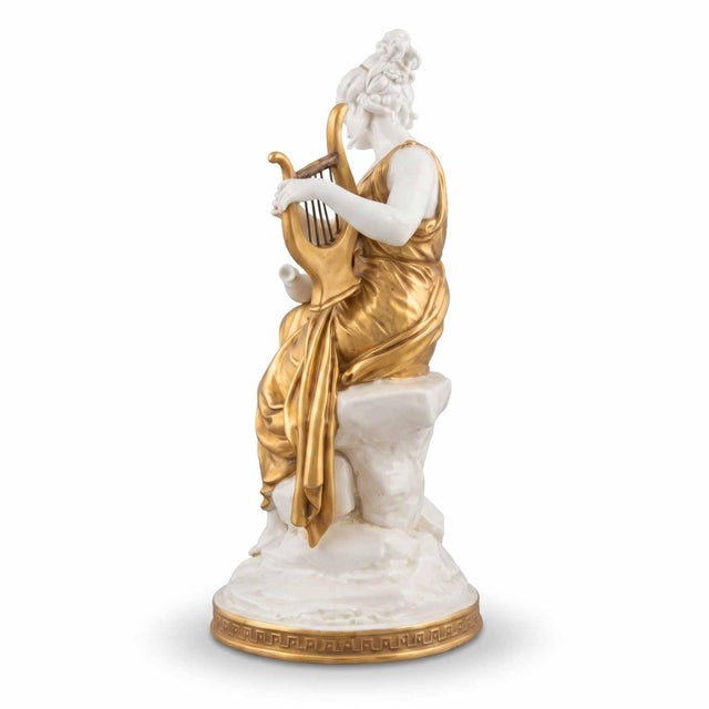 1960s Cappè Giuseppe, Allegory of Music and Poetry Two Porcelain Figures, 1960s, Porcelain, Set of 2 For Sale - Image 5 of 11