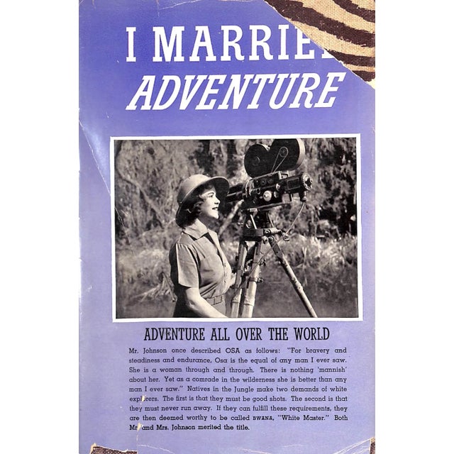 JOHNSON, Osa [376] pp. J.B. Lippincott Company 1940 9 1/2" x 6 3/4" 83 illustrations from photographs *rear end page semi-...