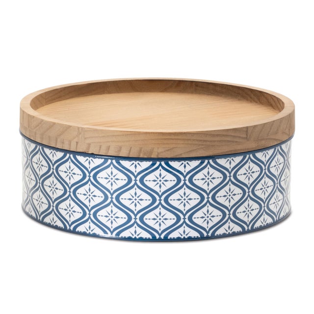 Add a touch of rustic charm to your kitchen with this Metal Patterned Canister Set. Featuring a cool blend of blue and...