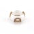 Damiani D Logo Diamond White Ceramic 18k Rose Gold Band Ring, Size 7 For Sale - Image 4 of 5