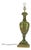 1960s Table Lamp, Porcelain Neoclassical Urn, Olive Green, Hollywood Regency, Gold Tone Finish For Sale