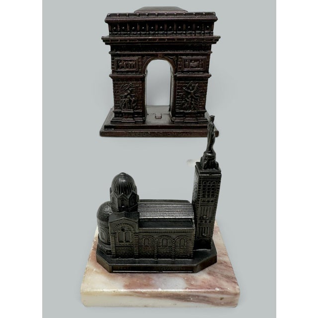 French Bronze Architectural Model Arc De Triomphe Paris Sacre-Couer Basilica For Sale - Image 10 of 16