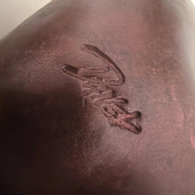 Burgundy 1990s Alexsander Danel - Rare Signed, Ltd Ed. Icarus Bull Sculpture (1993) - 218/1200 For Sale - Image 8 of 8