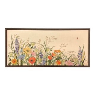 Embroidered Floral Artwork For Sale