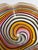 Jozefina Hand-Blown 9” inch Havana Wave Art Glass Vase with Rainbow Cane Swirl For Sale - Image 9 of 9