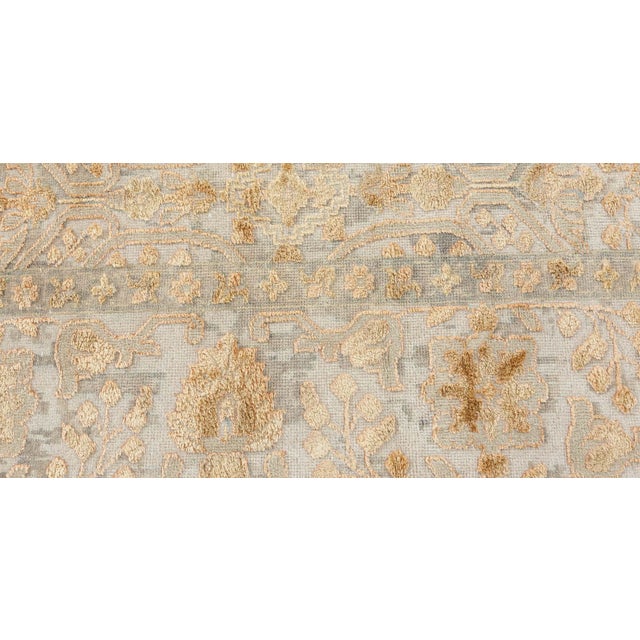 Traditional Inspired Gold Green High-Low Rug by Doris Leslie Blau For Sale - Image 4 of 8