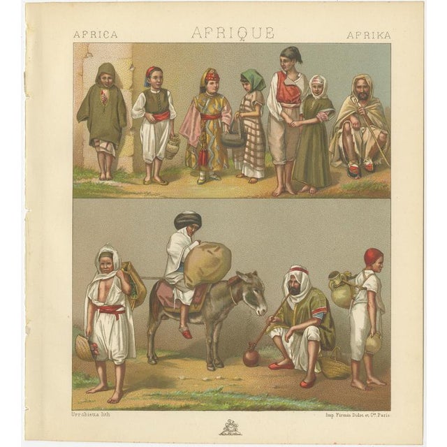 Racinet, Afrique: North African Daily Life & Costumes, 1888, Lithographs, Set of 3 For Sale - Image 4 of 9