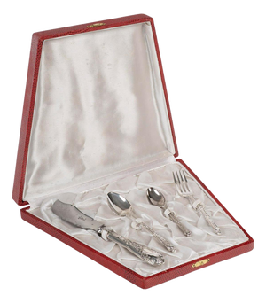 19th Century Napoleon III Childrens Silver-Plated Cutlery Set